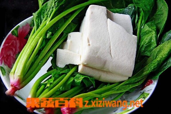 波菜豆腐图片