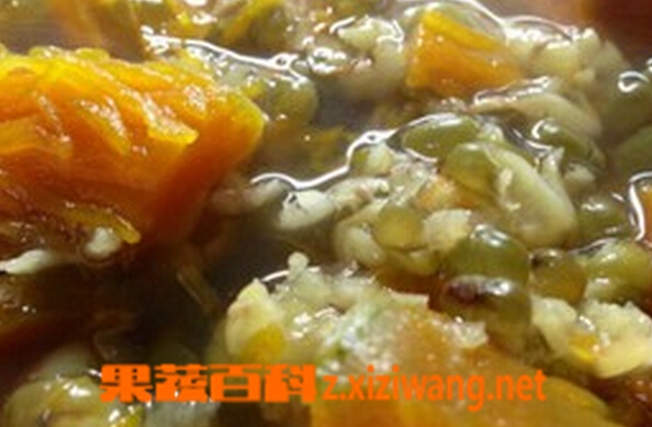 南瓜绿豆粥的做法和材料