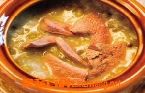 猪肝陈米绿豆粥的材料和做法步骤