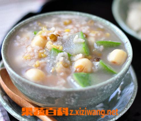 冬瓜莲米绿豆粥的材料和做法步骤