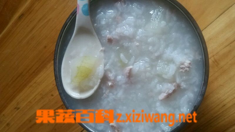 果蔬百科冬瓜瘦肉粳米粥的做法