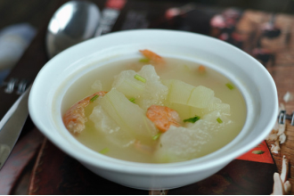 海米冬瓜汤的材料 