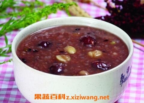 紫米薏米红豆粥的功效与作用