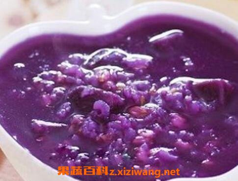 紫薯山药小米粥的功效